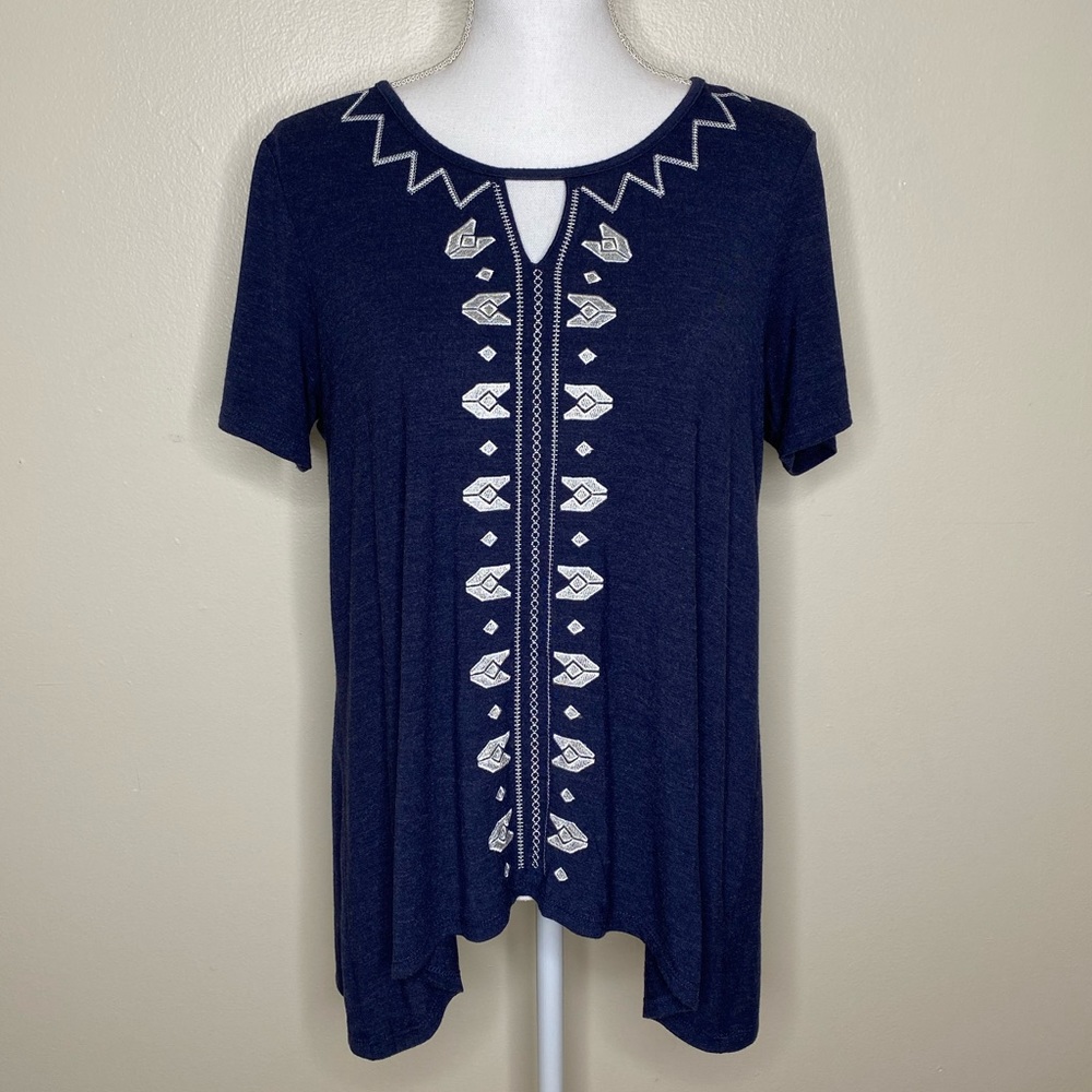 FYLO London A-symmetrical Short Sleeve Top